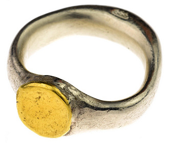 Ann Culy, signet ring, fused pure gold and silver