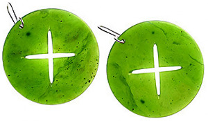 Chris Charteris, pounamu earrings
