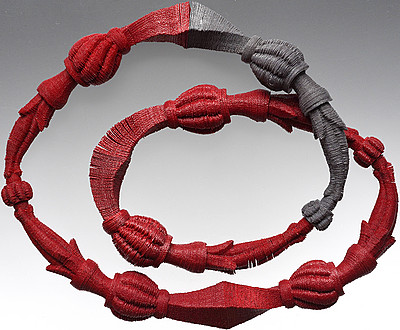 Brendon Monson, necklace, laser cut satin