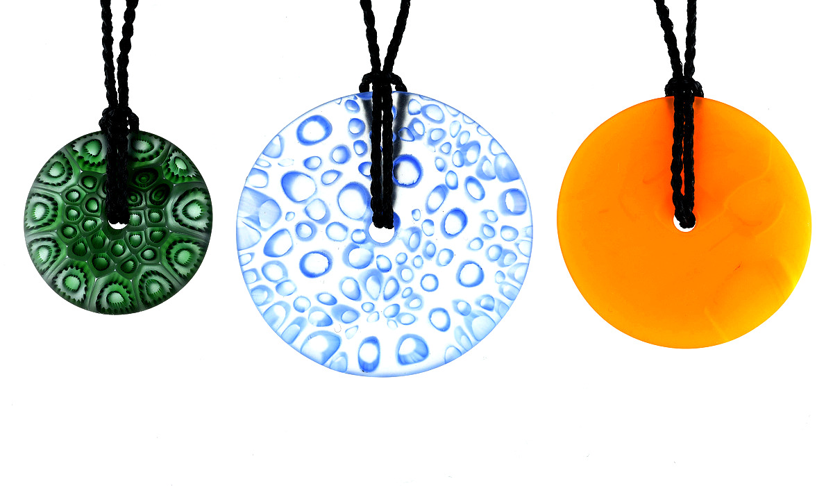 Greg Smith, glass pendants Greg Smith, glass pendants